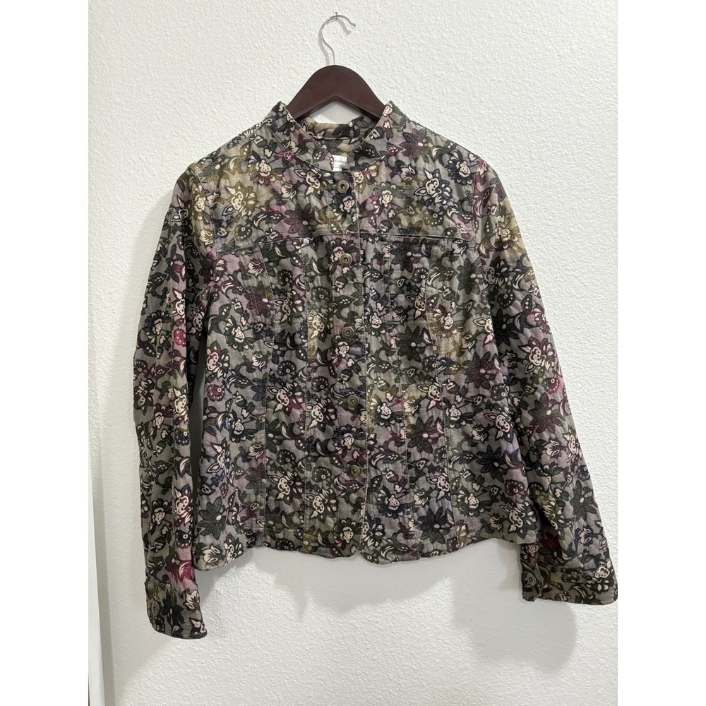 Christopher & Banks‎ Jacket Medium Embroidered Floral Business Casual